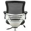 Edge Drafting Chair - Mesh Back, Chrome Foot Ring, Black - EEI-211-BLK
