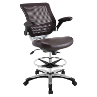 Edge Office Chair - Adjustable Height, Swivel, Brown