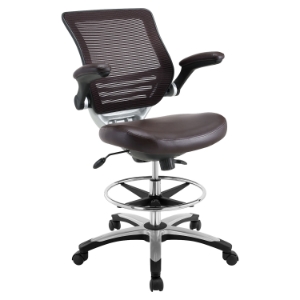 Edge Office Chair - Adjustable Height, Swivel, Brown 