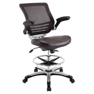 Edge Office Chair - Adjustable Height, Swivel, Brown 