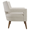 Sheer Fabric Armchair - Button Tufted, Sand - EEI-2142-SAN