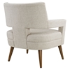 Sheer Fabric Armchair - Button Tufted, Sand - EEI-2142-SAN