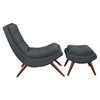 Ramp Fabric Lounge Chair Set - Tufted, Gray - EEI-2143-GRY