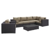 Convene 7 Pieces Outdoor Patio Sectional Set - EEI-2157-EXP-SET