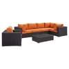 Convene 7 Pieces Outdoor Patio Sectional Set - EEI-2157-EXP-SET