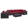 Convene 7 Pieces Outdoor Patio Sectional Set - EEI-2157-EXP-SET