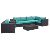 Convene 7 Pieces Outdoor Patio Sectional Set - EEI-2157-EXP-SET