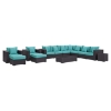 Convene 11 Pieces Outdoor Patio Sectional Set - EEI-2166-EXP-SET