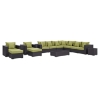 Convene 11 Pieces Outdoor Patio Sectional Set - EEI-2166-EXP-SET