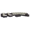 Convene 11 Pieces Outdoor Patio Sectional Set - EEI-2166-EXP-SET
