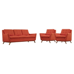 Beguile 3 Pieces Fabric Sofa Set 