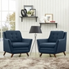 Beguile Fabric Chairs - Button Tufted, Azure - EEI-2185-AZU-SET