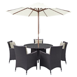 Convene 7 Pieces Patio Dining Set 