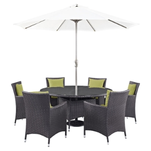 Convene 8 Pieces Outdoor Patio Dining Set 