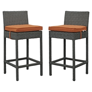 Sojourn Outdoor Patio Bar Stool - Sunbrella Canvas Tuscan (Set of 2) 