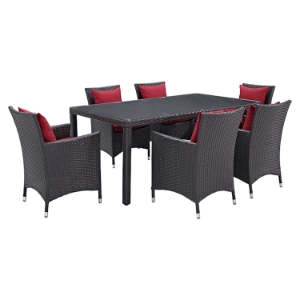 Convene 7 Pieces Outdoor Patio Dining Set - Rectangle 