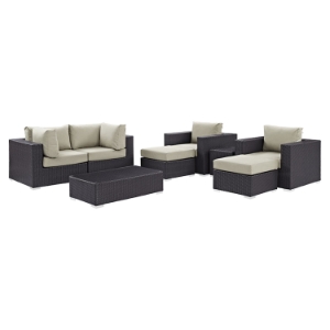 Convene 8 Pieces Outdoor Patio Sectional Set 