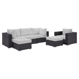Convene 6 Pieces Outdoor Patio Sectional Set 