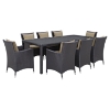 Convene 9 Pieces Outdoor Patio Dining Set - EEI-2217-EXP-SET
