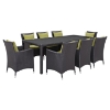 Convene 9 Pieces Outdoor Patio Dining Set - EEI-2217-EXP-SET