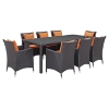 Convene 9 Pieces Outdoor Patio Dining Set - EEI-2217-EXP-SET
