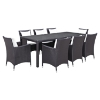 Convene 9 Pieces Outdoor Patio Dining Set - EEI-2217-EXP-SET