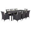 Convene 9 Pieces Outdoor Patio Dining Set - EEI-2217-EXP-SET