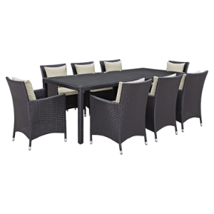 Convene 9 Pieces Outdoor Patio Dining Set 