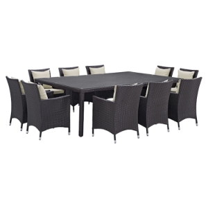 Convene 11 Pieces Outdoor Patio Dining Set 