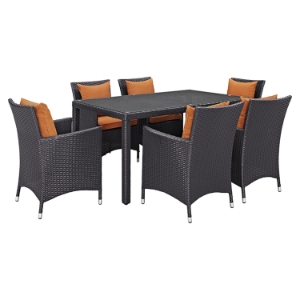 Convene 7 Pieces Outdoor Patio Dining Set 