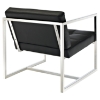 Hover Leatherette Lounge Chair - Tufted, Black - EEI-263-BLK