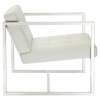 Hover Leatherette Lounge Chair - Tufted, White - EEI-263-WHI