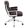 Remix Leatherette Office Chair - Button Tufted, Brown - EEI-276-BRN