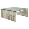Gridiron Coffee Table - Silver - EEI-284-SLV
