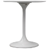 Lippa Saarinen Inspired 28" Fiberglass Round Dining Table in White - EEI-513-WHI