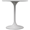 Lippa Saarinen Inspired 28" Fiberglass Round Dining Table in White - EEI-513-WHI