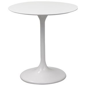 Lippa Saarinen Inspired 28" Fiberglass Round Dining Table in White 