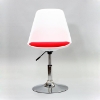 Lippa Like Armless Chair in White and Red - EEI-517-RED