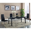 LC6 Rectangle Glass Top Dining Table - EEI-521-BLK