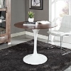 Lippa Saarinen Inspired 36" Round Walnut Top Dining Table in White - EEI-524-WHI