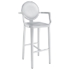 King Modern Aluminum Bar Stool - EEI-541-SLV