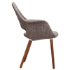 Taupe Twill Fabric Retro Modern Chair - EEI-555-TAU
