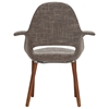 Taupe Twill Fabric Retro Modern Chair - EEI-555-TAU