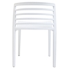 Curvy Stackable White Plastic Chair - EEI-557-WHI