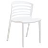 Curvy Stackable White Plastic Chair - EEI-557-WHI