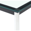 LC10 Square Glass Top End Table - EEI-571-BLK