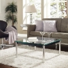 LC10 Square Glass Top End Table - EEI-571-BLK