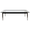LC10 Square Glass Top Coffee Table - EEI-572-BLK