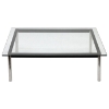 LC10 Square Glass Top Coffee Table - EEI-572-BLK