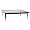 LC10 Square Glass Top Coffee Table - EEI-572-BLK